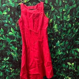 Anne Klein Sleeveless Bright Red Midi Dress